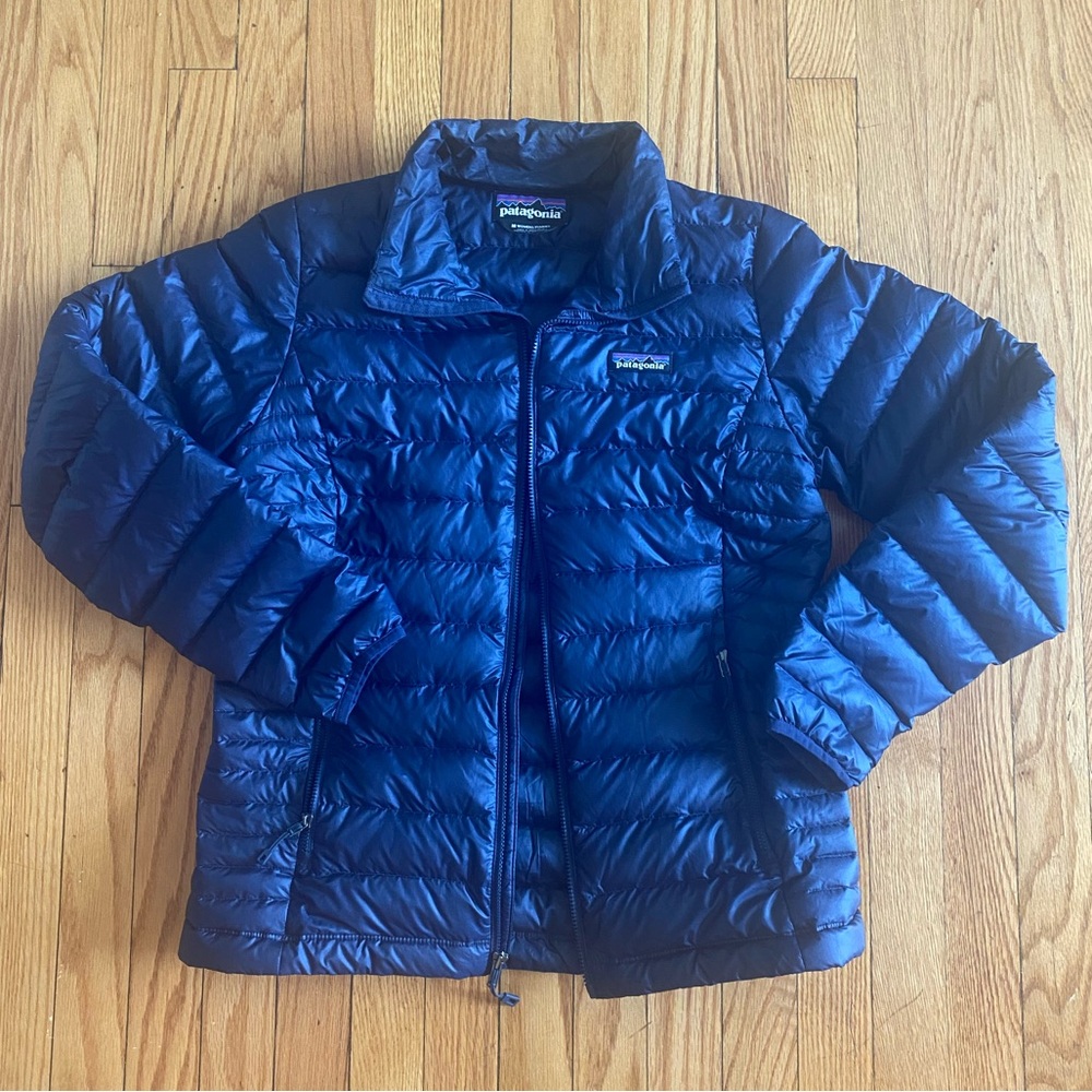 Patagonia Navy Blue Zip-Up Down Puffer Jacket